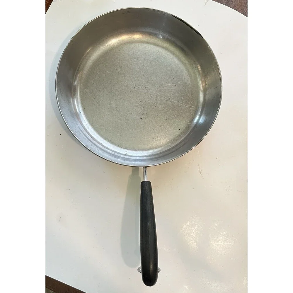 Vintage Revere Ware Copper Bottom 10 Inch Skillet No Lid